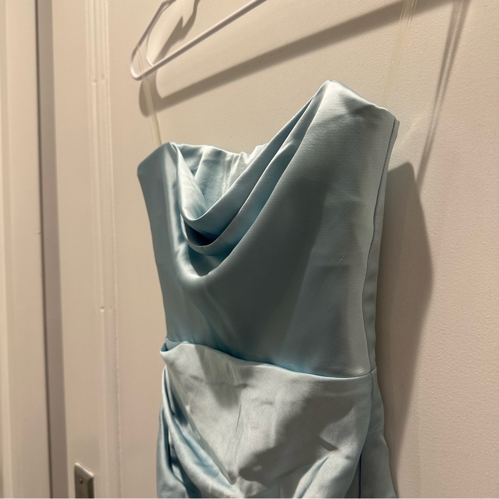 House of CB ‘Odelle’ Ocean Blue Strapless Mini Dress NWOT - Picture 3 of 10